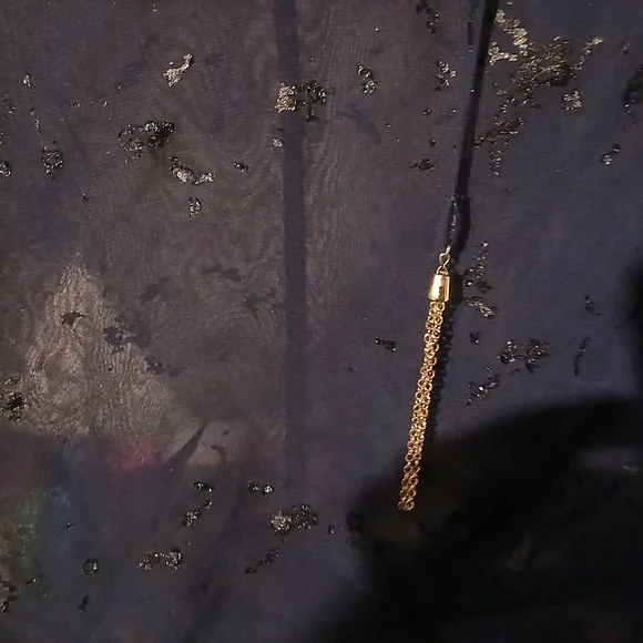 Jennifer Lopez Blue Sheer Crop Cape - Picture 2 of 5